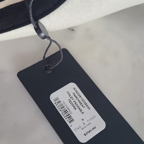 rag & bone Finley Wool Fedora, Size Small, Parchment, NWT - Picture 13 of 16